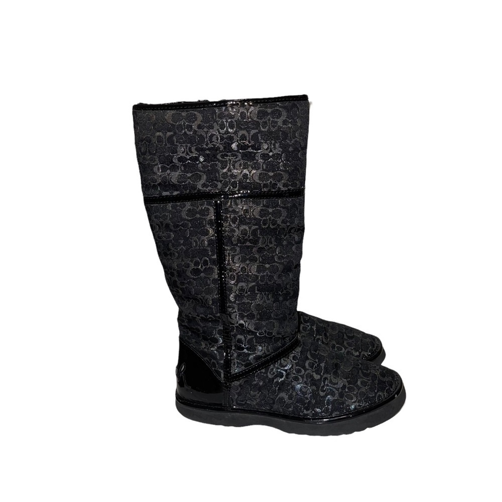 Coach Nikole Signature Jacquard Tall Winter Boots Woman Shoes Size 5 - Picture 3 of 9